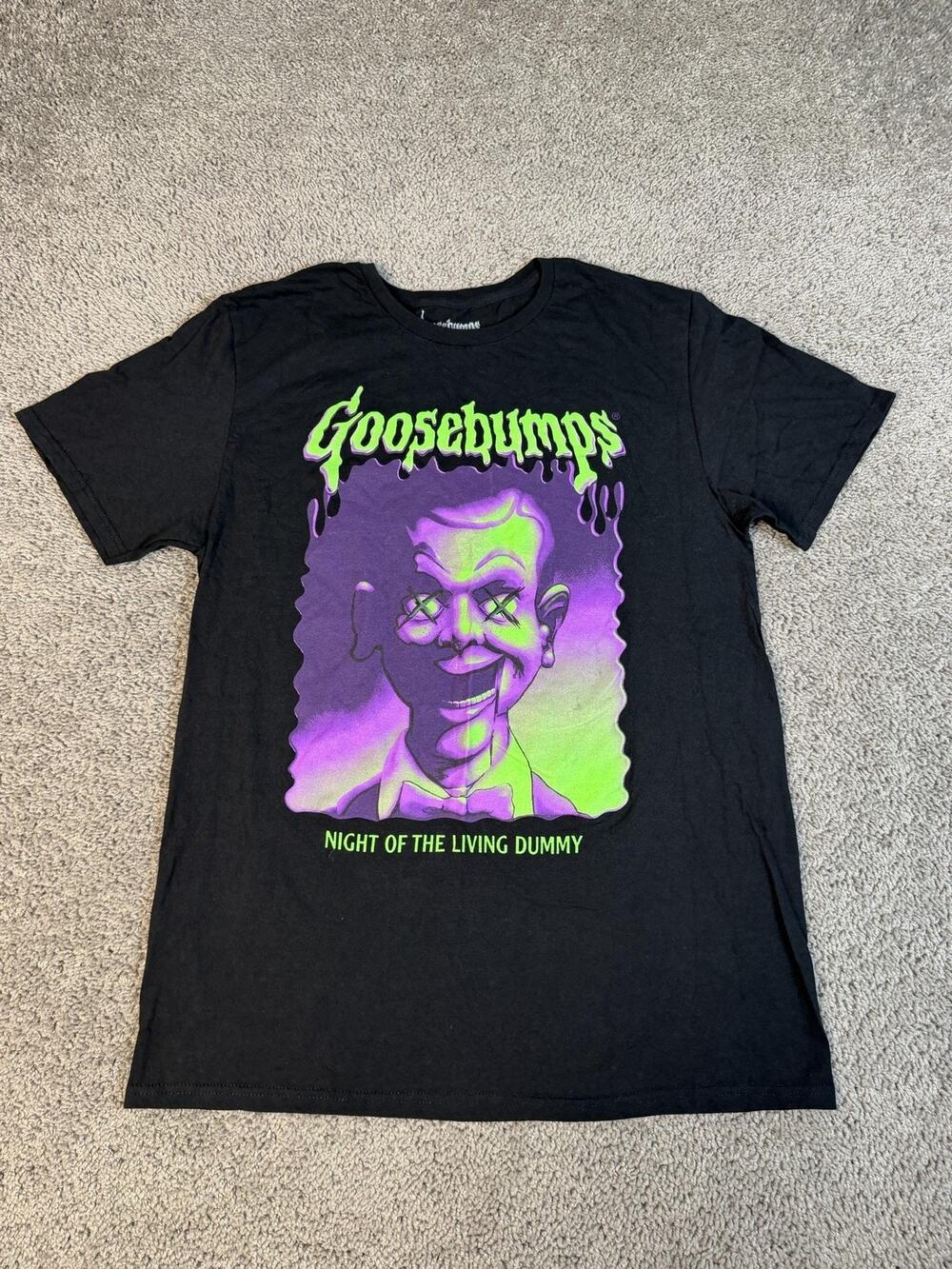 Goosebumps Shirt Mens L Black Night Of The Living Dummy Graphic Tagless